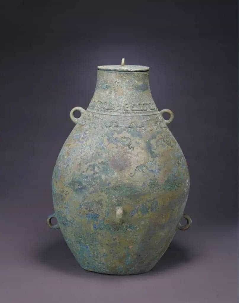 嵌赤铜象纹五环带盖壶 - 故宫青铜器藏品_第1张