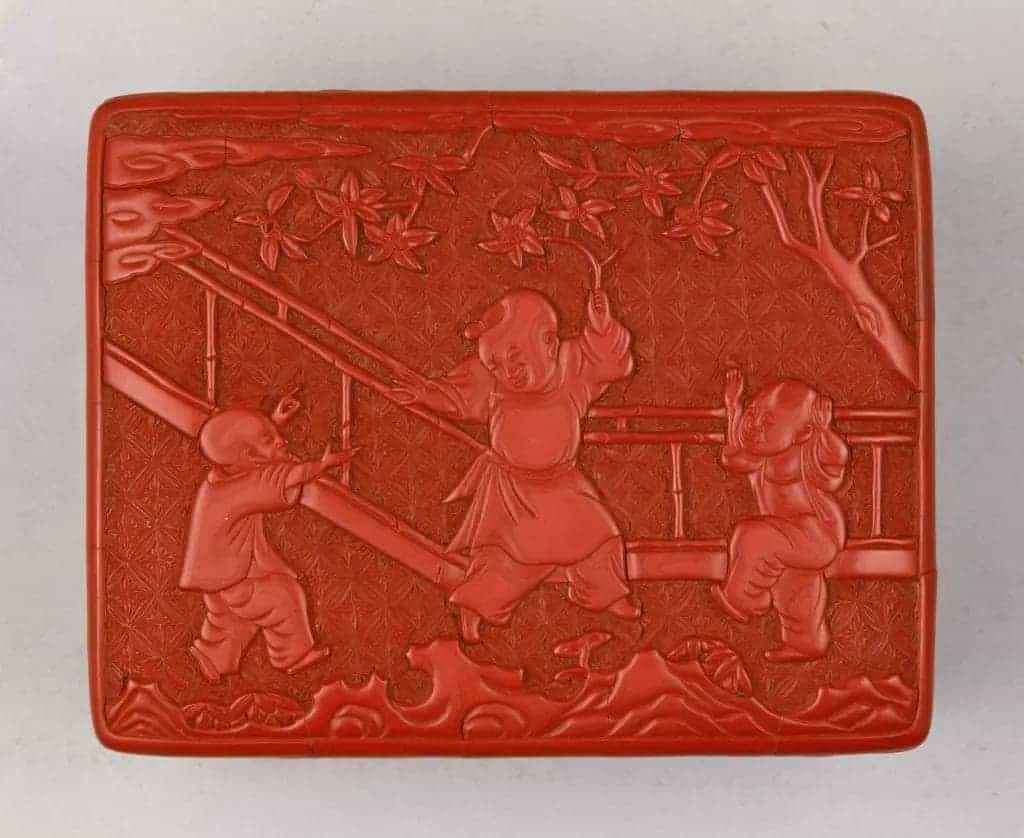 剔红婴戏图长方盒 - 故宫漆器藏品_第2张