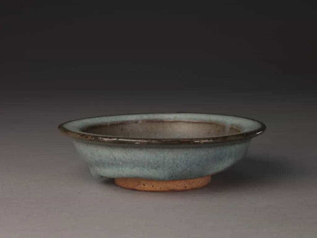 钧窑天蓝釉折沿盘 - 故宫陶瓷器藏品_第1张