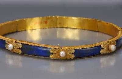 金镶青金石金约 - 故宫首饰类藏品_第2张
