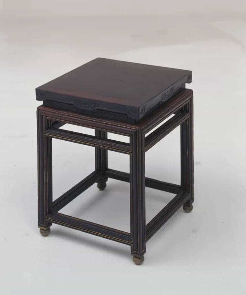 紫檀镶楠木心长方杌 - 故宫家具类藏品_第1张