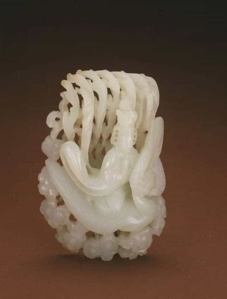 白玉骑凤仙人 - 故宫玉石器藏品_第1张
