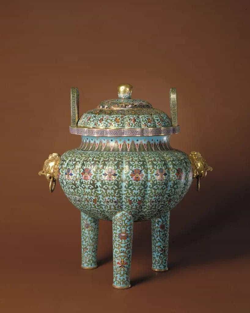 錾胎珐琅缠枝莲纹熏炉 - 故宫珐琅器藏品_第1张