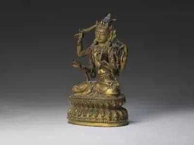 铜鎏金秘密文殊菩萨坐像 - 故宫宫廷宗教类藏品_第2张