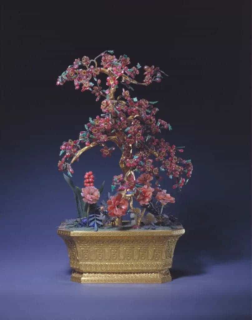 红宝石梅寿长春盆景 - 故宫生活器具类藏品_第1张