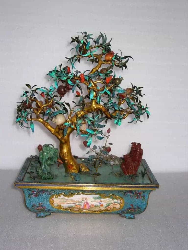 掐丝珐琅长方盆石榴盆景 - 故宫珐琅器藏品_第1张