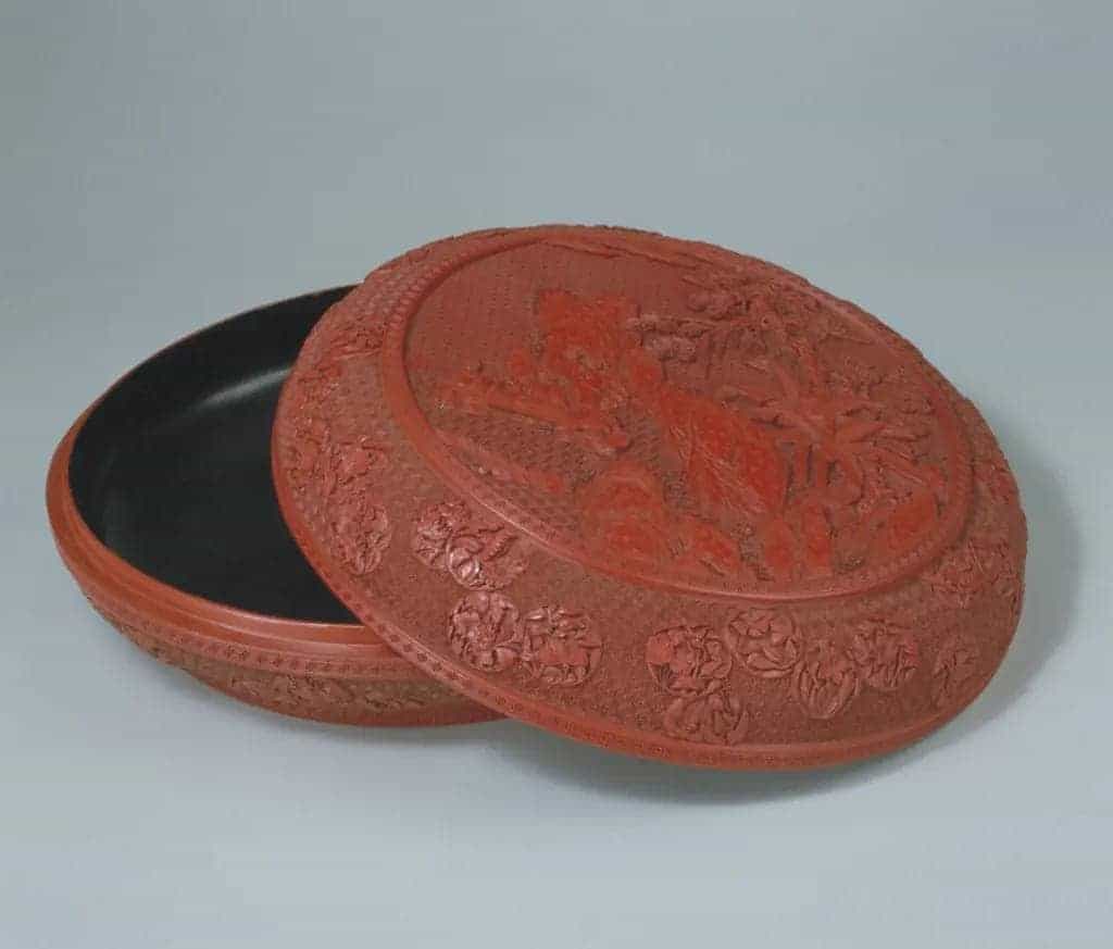 剔红雅集宝盒 - 故宫漆器藏品_第3张