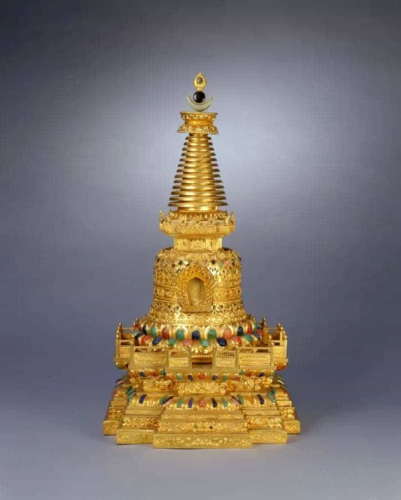 金嵌玉石佛塔 - 故宫金银锡器藏品_第1张
