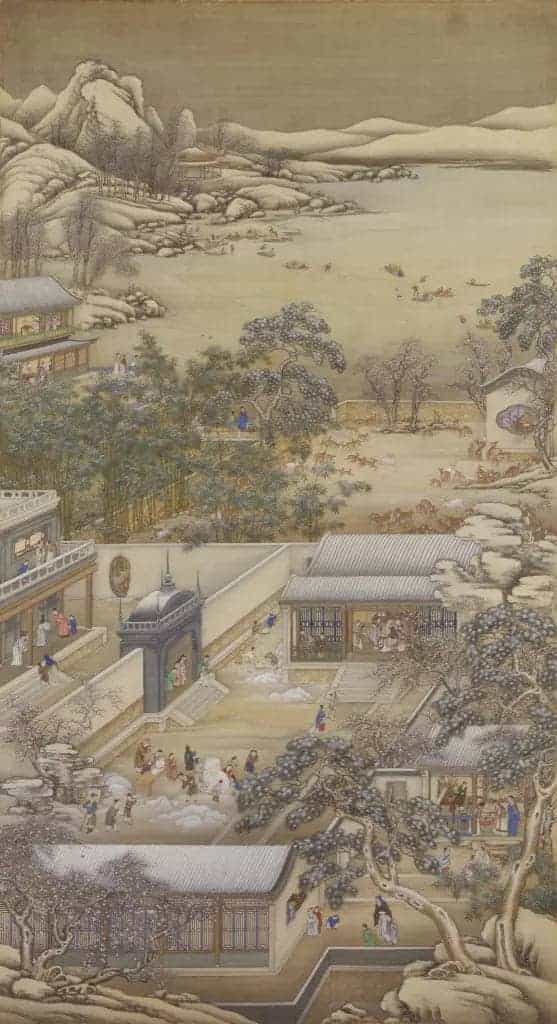 雍正十二月行乐图轴 - 故宫绘画藏品_第12张
