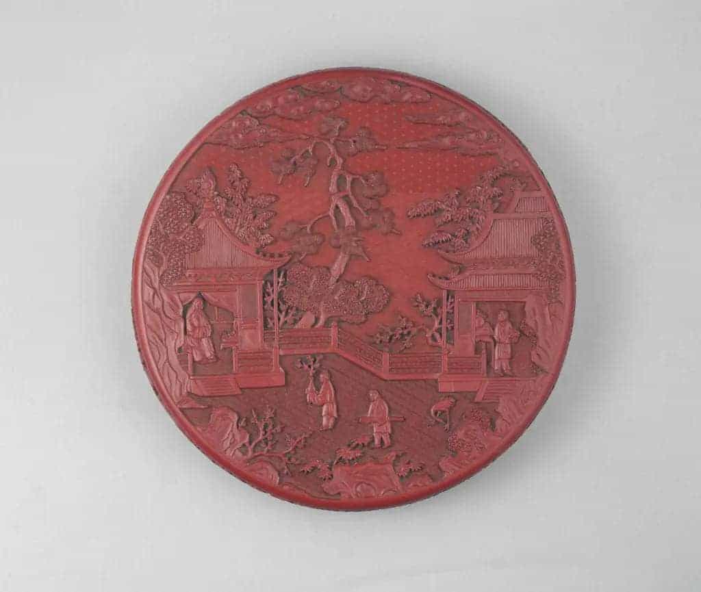 剔红梅妻鹤子图圆盒 - 故宫漆器藏品_第2张