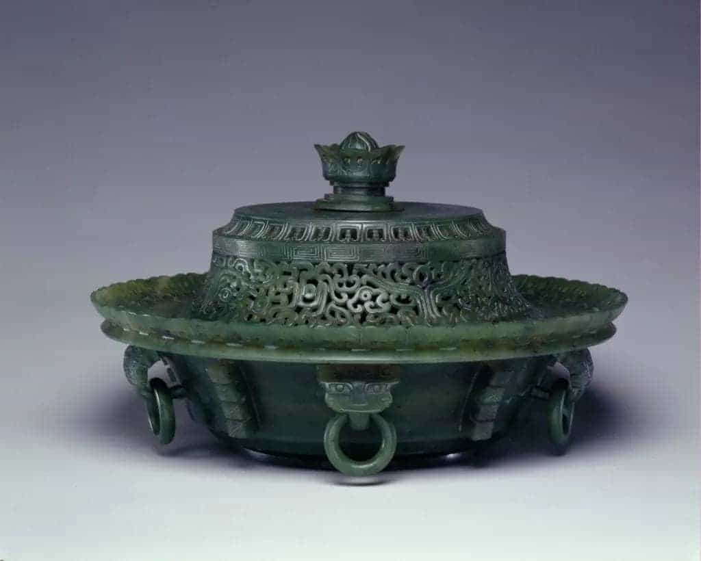 碧玉兽耳活环香熏 - 故宫玉石器藏品_第1张