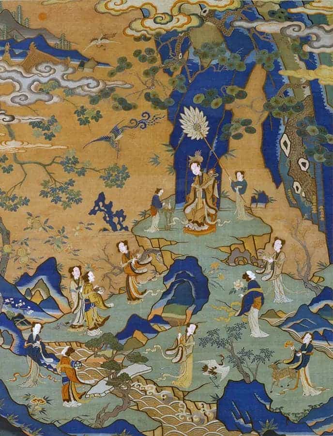 缂丝瑶池吉庆图轴 - 故宫织绣类藏品_第1张