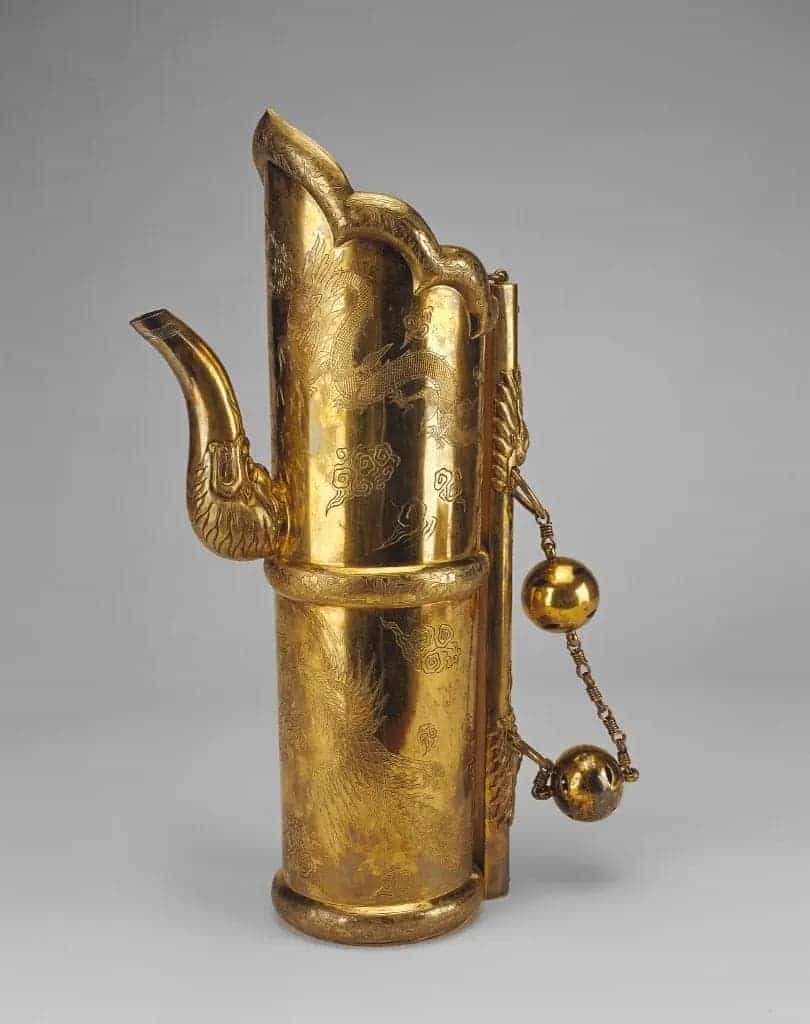 宣统款银镀金龙凤纹多穆壶 - 故宫金银锡器藏品_第1张