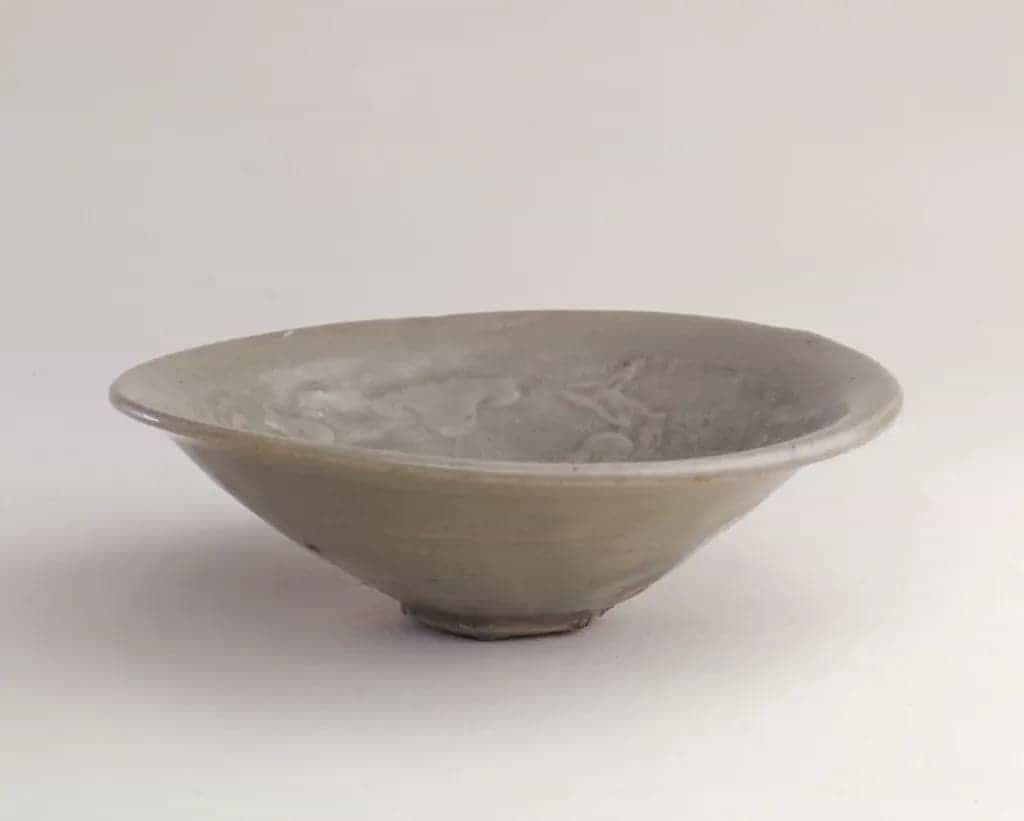 耀州窑青釉印花童子玩莲纹碗 - 故宫陶瓷器藏品_第1张