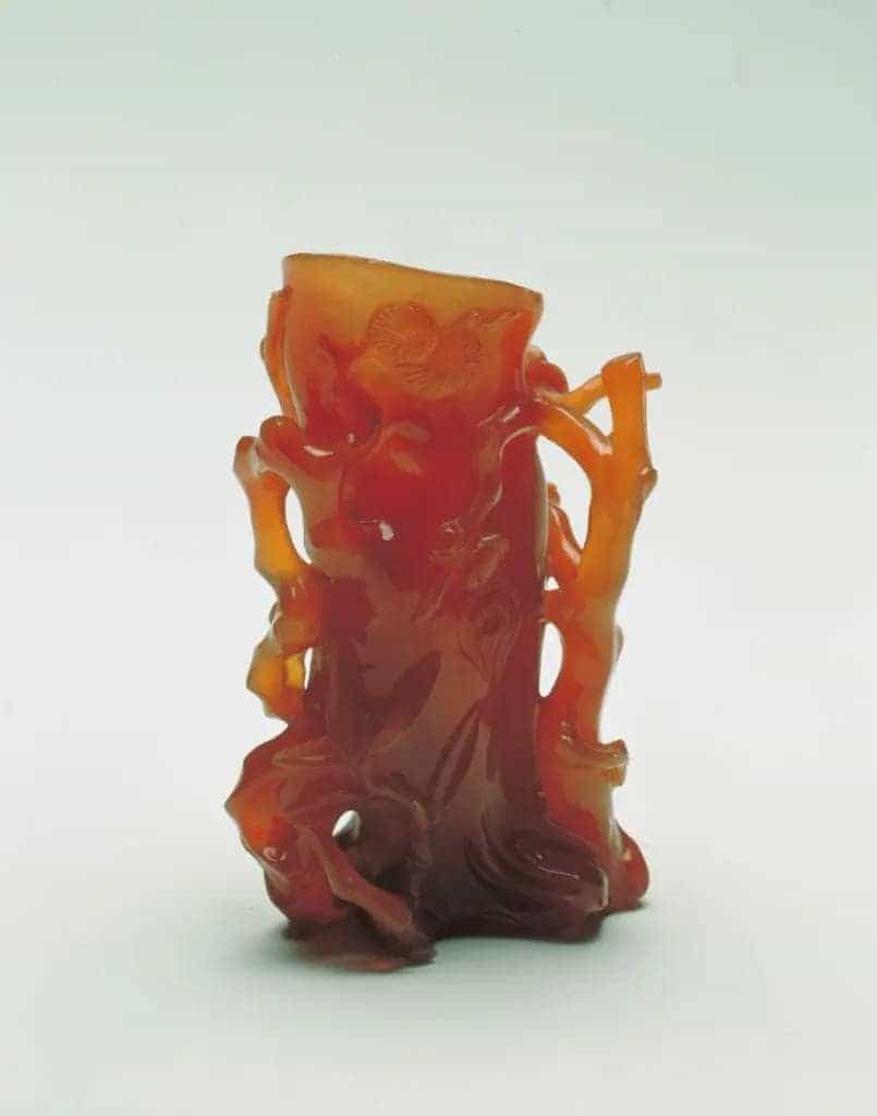 玛瑙树桩形花插 - 故宫玉石器藏品_第2张