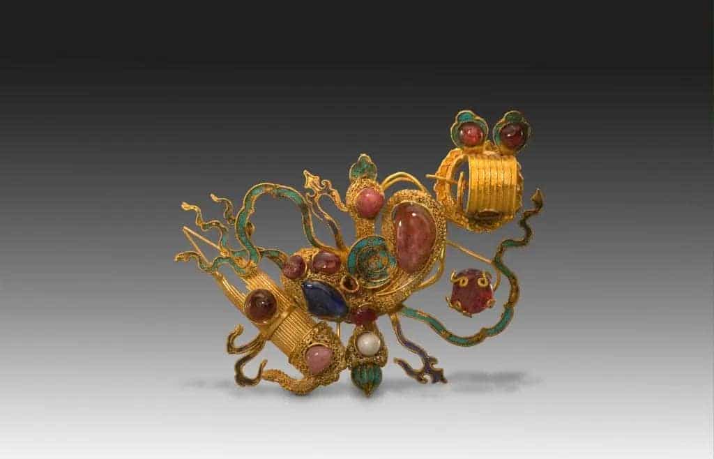金累丝嵌珠石升官簪 - 故宫金银锡器藏品_第1张