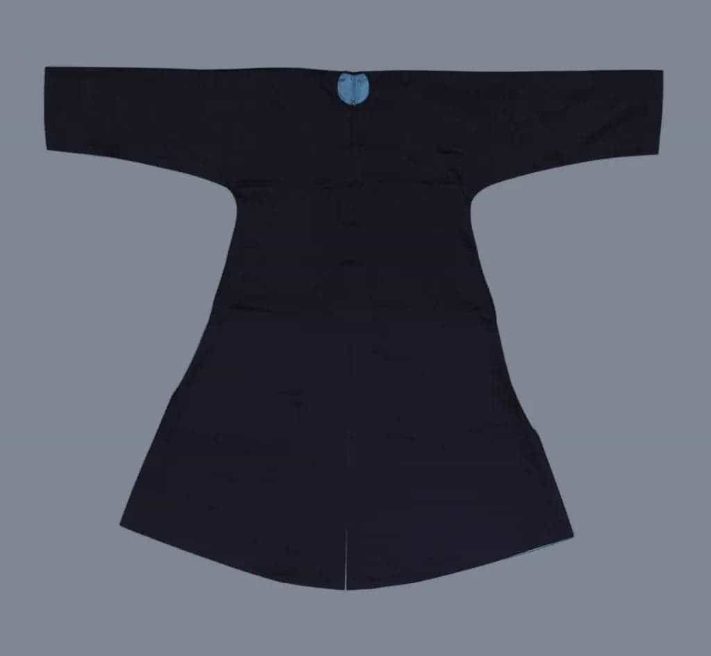 石青色缎常服褂 - 故宫织绣类藏品_第1张