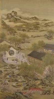 雍正十二月行乐图轴 - 故宫绘画藏品_第4张