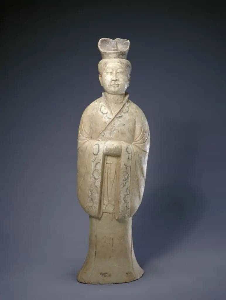 陶黄釉彩绘男俑 - 故宫雕塑类藏品_第1张