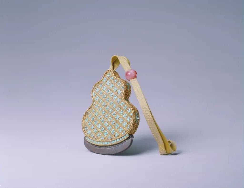 金累丝嵌松石火镰套 - 故宫金银锡器藏品_第1张