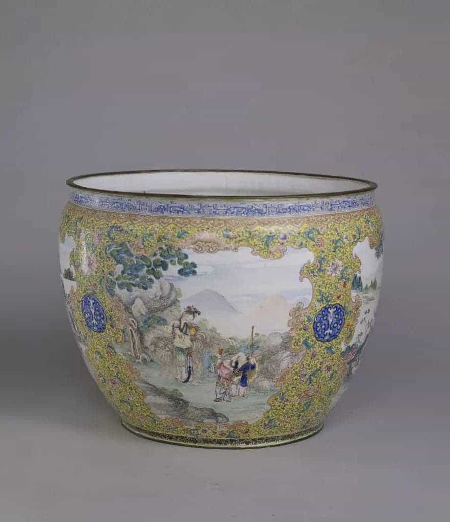 画珐琅开光山水人物图缸 - 故宫珐琅器藏品_第2张