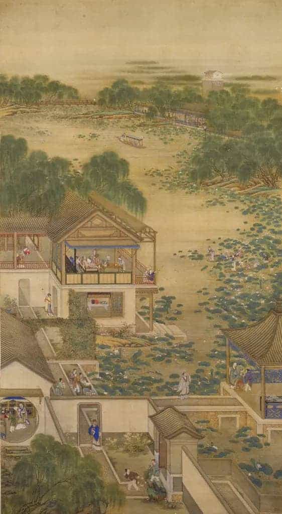 雍正十二月行乐图轴 - 故宫绘画藏品_第6张