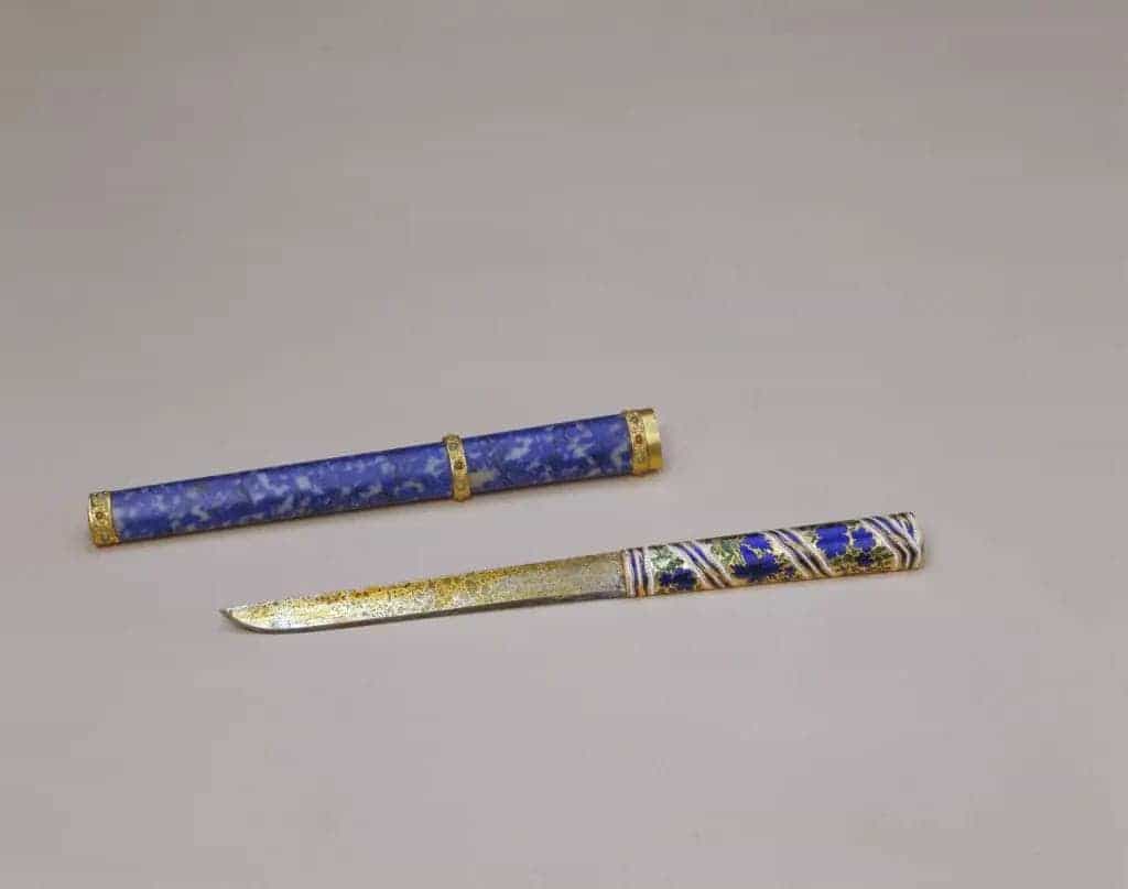 洋金烧蓝柄果刀 - 故宫生活器具类藏品_第2张