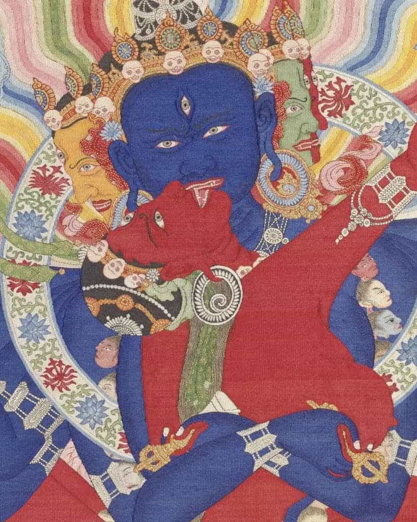 缂丝阴体上乐王佛唐卡 - 故宫宫廷宗教类藏品_第2张