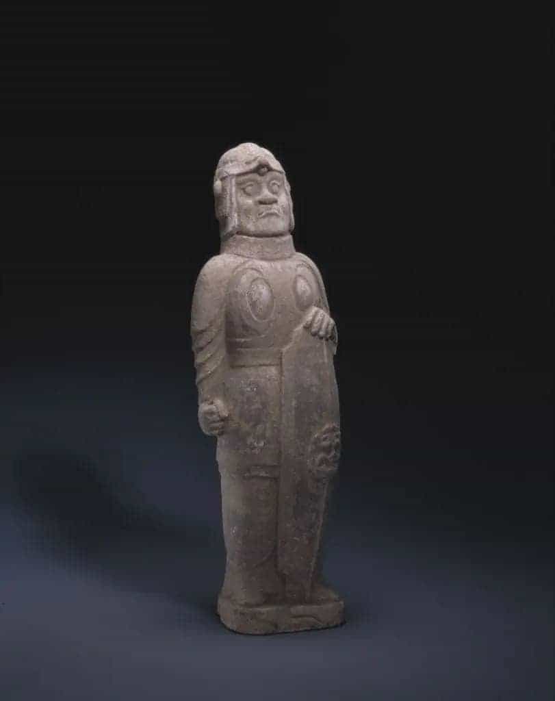 陶彩绘武士俑 - 故宫雕塑类藏品_第1张