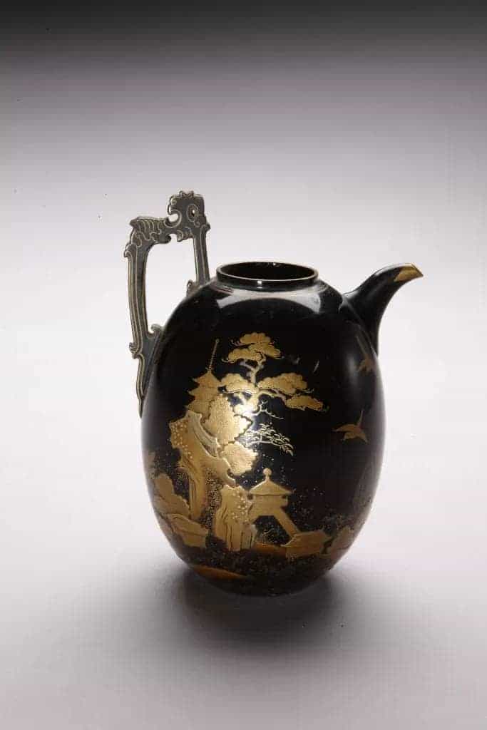 黑漆描金山水楼阁纹壶 - 故宫漆器藏品_第2张