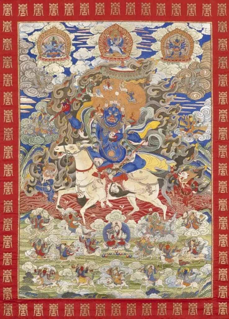 绣像吉祥天母唐卡 - 故宫宫廷宗教类藏品_第1张