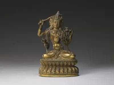 铜鎏金秘密文殊菩萨坐像 - 故宫宫廷宗教类藏品_第1张