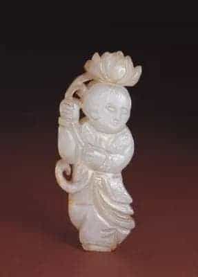 玉举莲花童子 - 故宫玉石器藏品_第1张