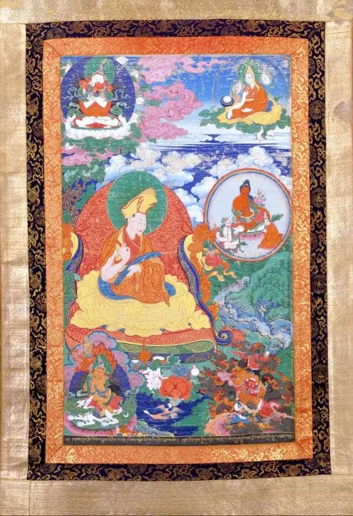 班禅喇嘛源流——罗桑却吉坚赞唐卡 - 故宫宫廷宗教类藏品_第1张