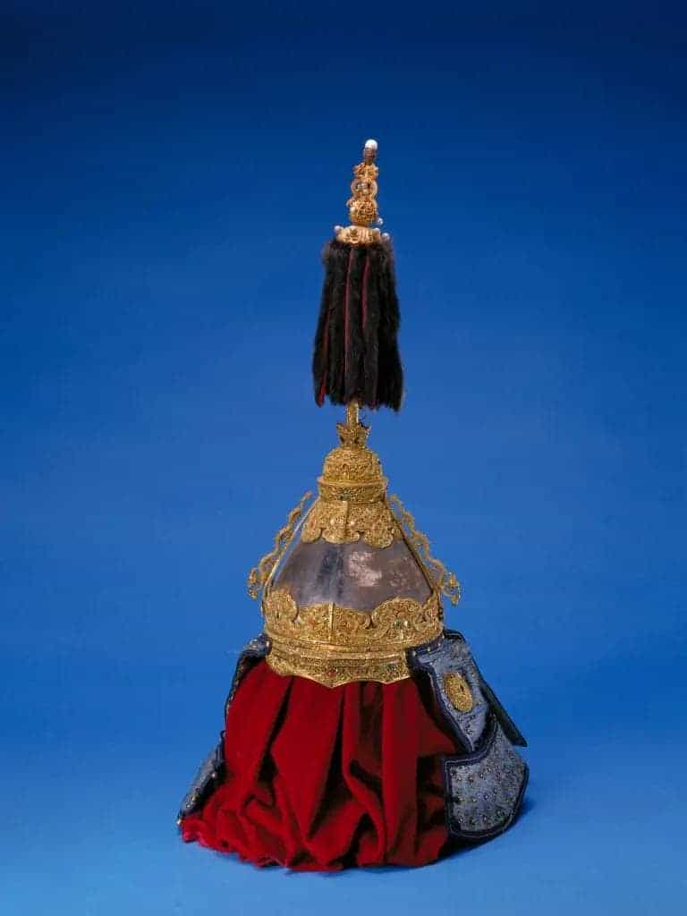 蓝色缎铜钉顺治帝御用棉甲 - 故宫武备仪仗类藏品_第3张