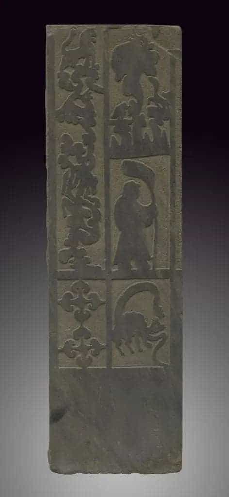 门吏图门柱画像石（右侧） - 故宫雕塑类藏品_第1张