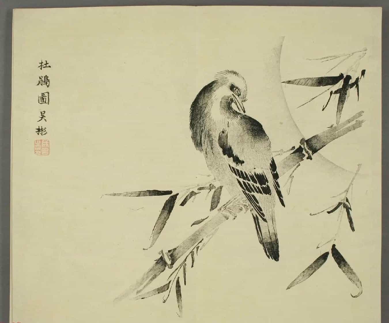 日本竹洞花鸟画欣赏《融斋画谱》_第8张