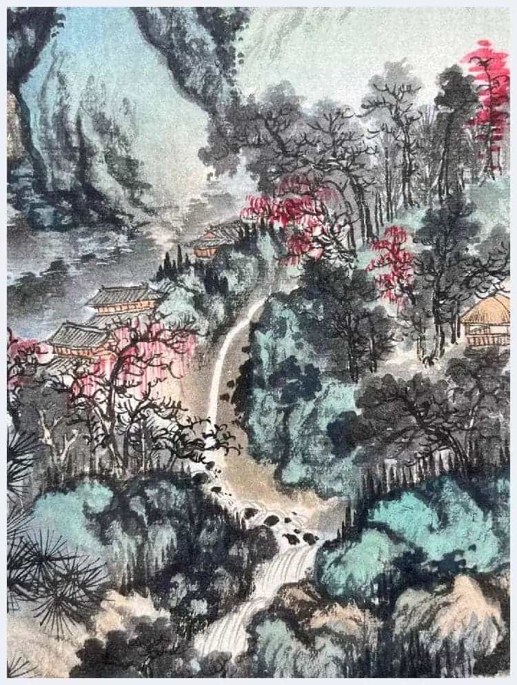 吴湖帆青绿山水代表作《翠岫琼林》_第4张