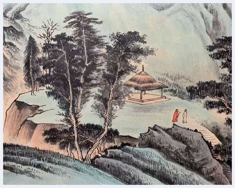 谢稚柳丈二巨制《岩树石泉图》豪迈雄奇!_第5张