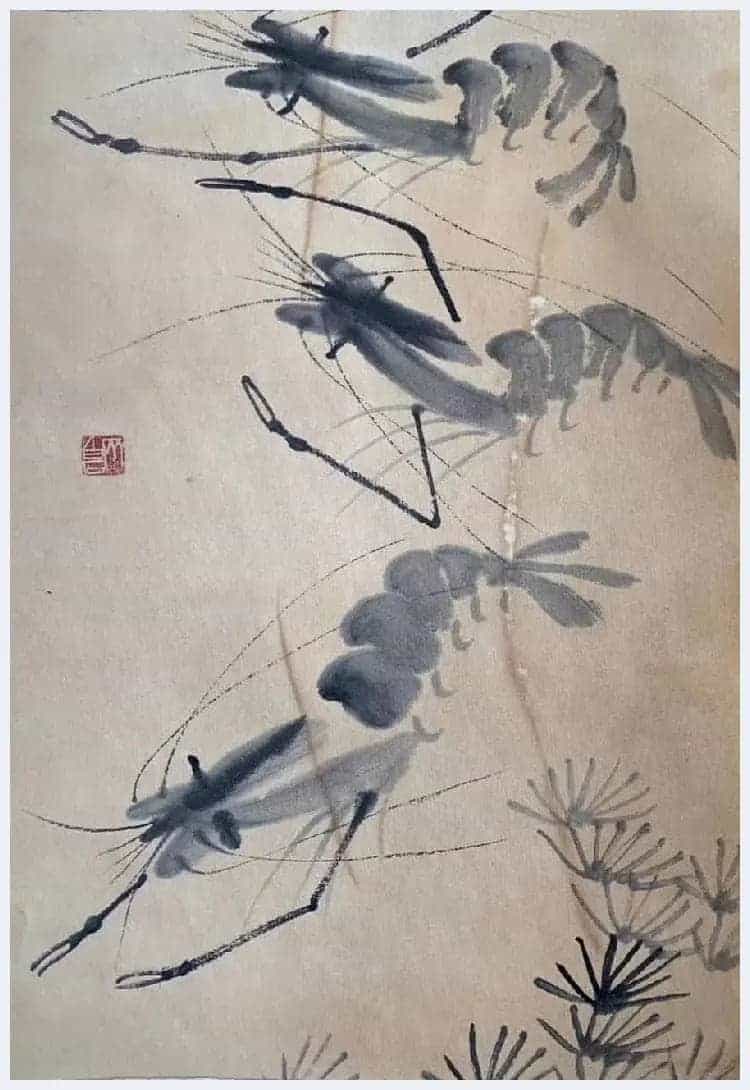 齐白石册页《虾戏图》经典力作！_第4张