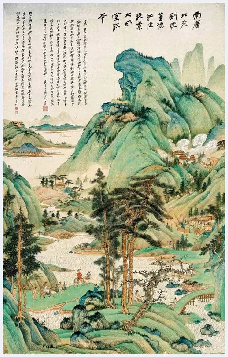 张大千作品《巫山云起》有身临其境之感!_第2张