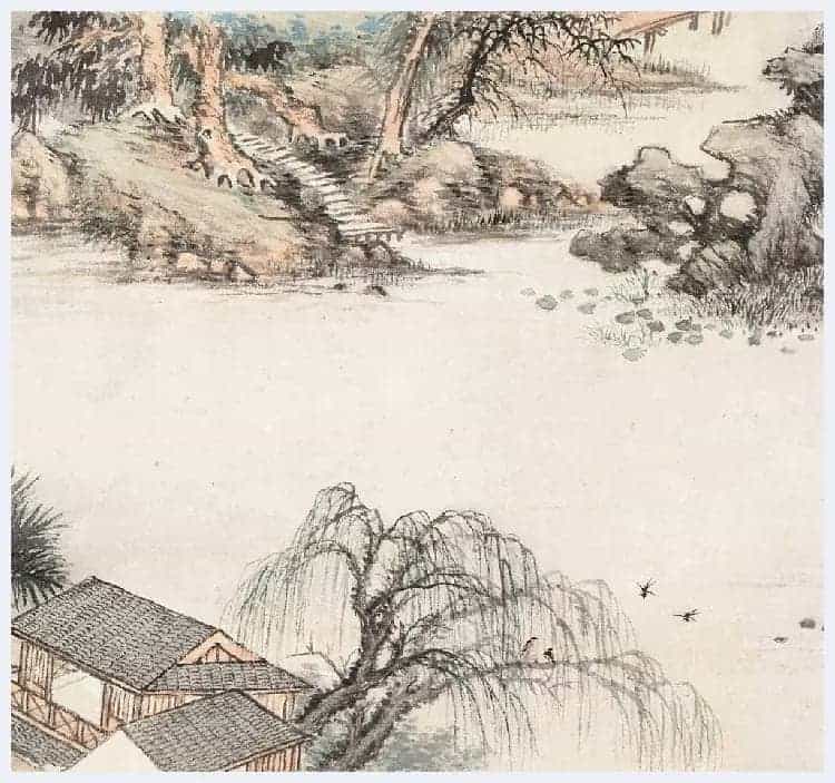 冯超然吴湖帆合作作品《春竹沁馆图》图赏_第4张