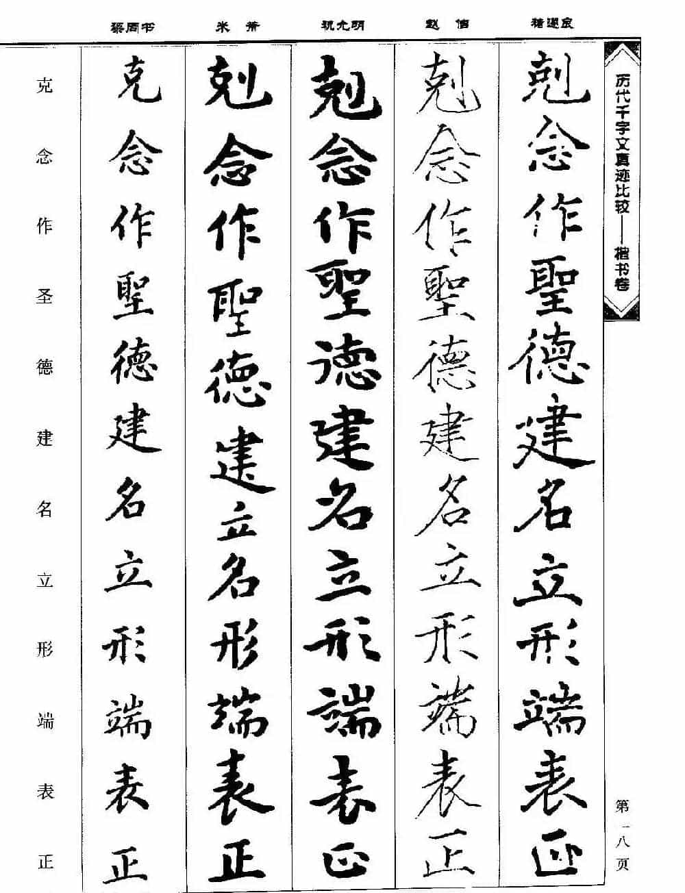 楷书图书《历代千字文真迹比较-楷书卷》_第18张