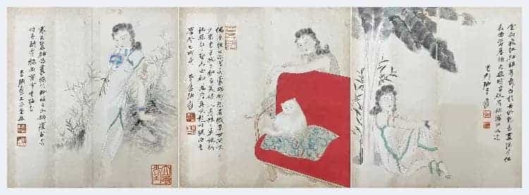张大千《仕女册页》铭心极品_第11张