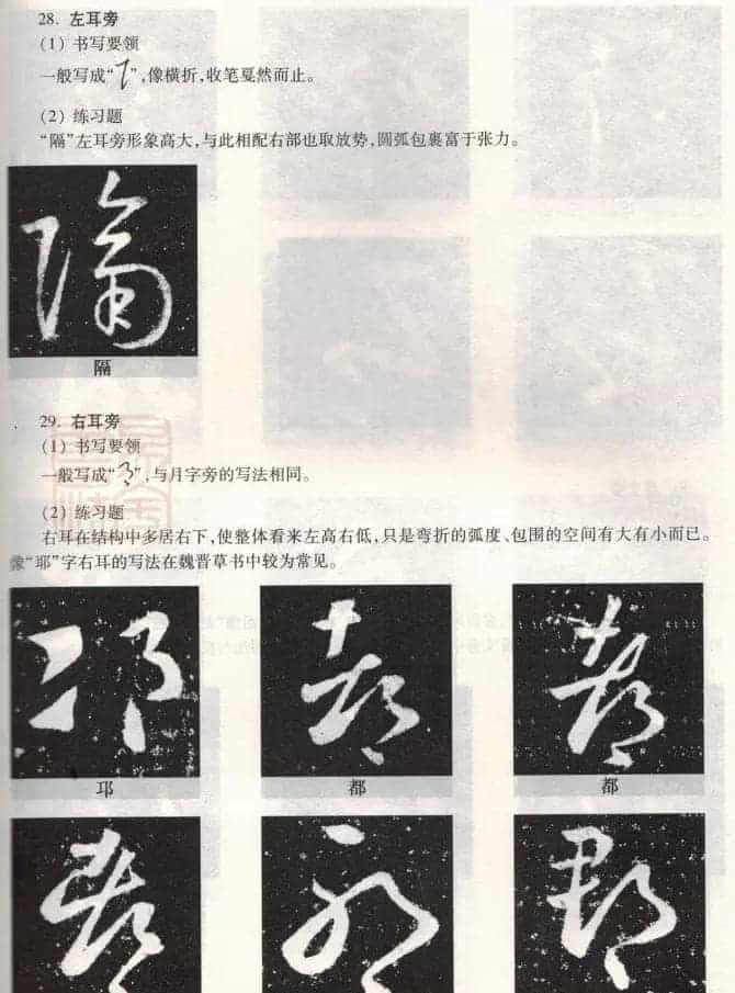 书法教程《王羲之十七帖--偏旁部首》_第22张