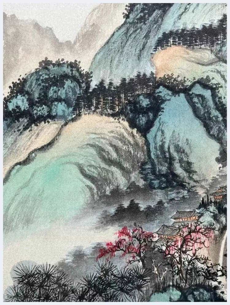 吴湖帆青绿山水代表作《翠岫琼林》_第6张