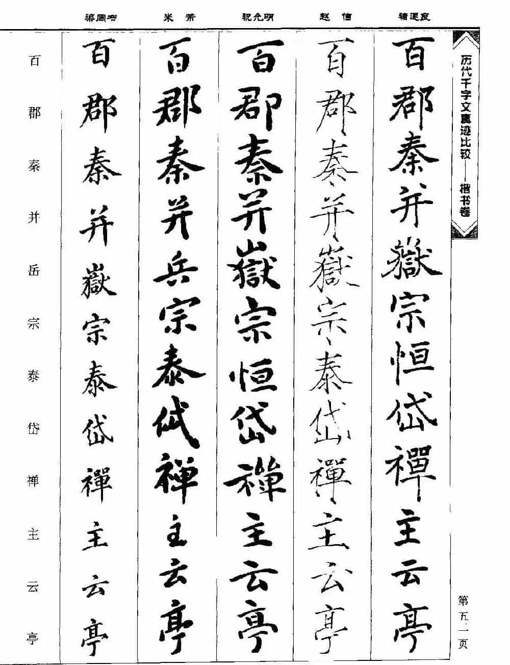 楷书图书《历代千字文真迹比较-楷书卷》_第52张
