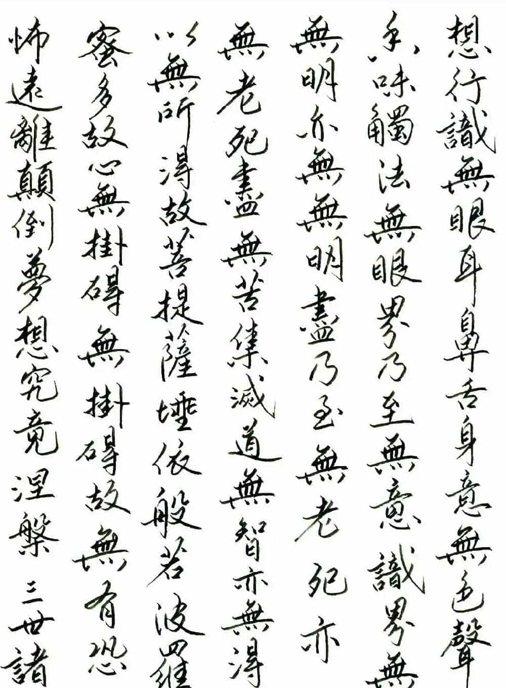 刘建华硬笔书法作品《心经》_第2张