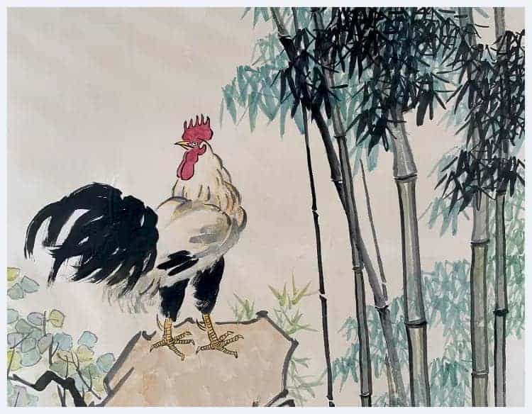 徐悲鸿丈六《大吉图》其花鸟画领军之作！_第7张
