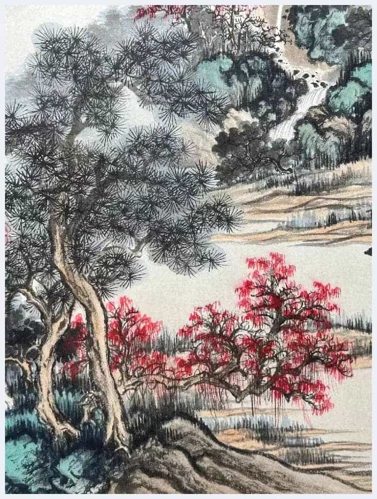 吴湖帆青绿山水代表作《翠岫琼林》_第5张